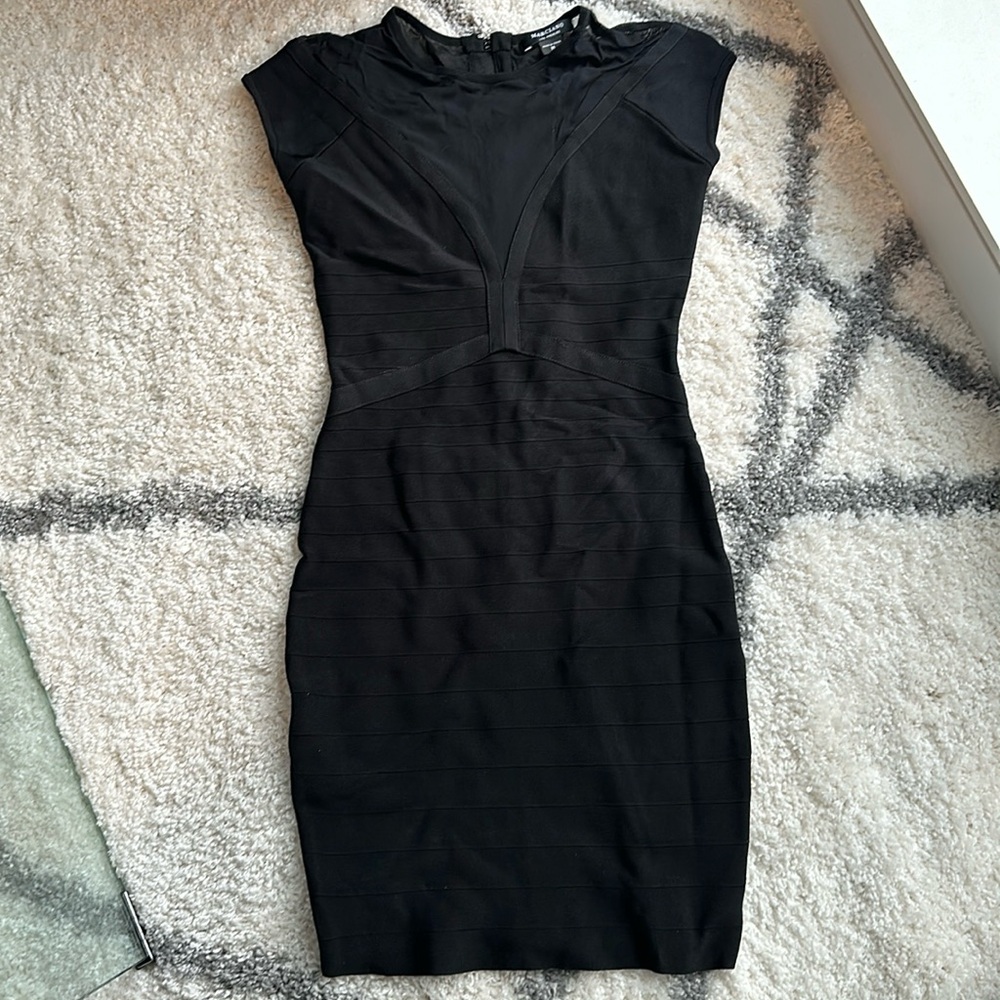 Marciano black form fitting dress